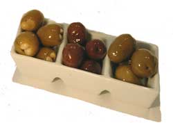 Olives in Three Part Dish