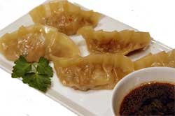 Plated Gyoza