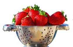 Berries in Colander