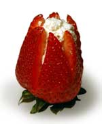 Strawberry with Peppercorn Goat Cheese