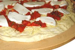 Pizza on Stone in Oven