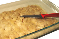 Serrated Knife on Fillo