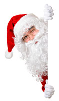 Peeking Santa