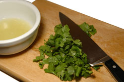 Chopping Cilantro