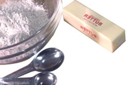 Butter, Flour and Measuring Spoon