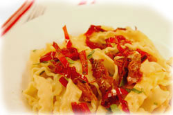 Pasta with Red Pepper Sauce