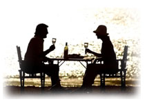 Two Dining on the Beach