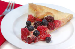 Plated Mixed Berry Pie