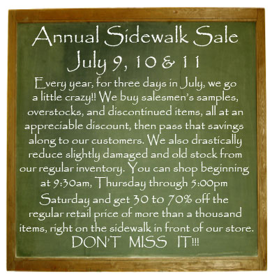 Sidewalk Sale