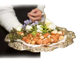 Person Serving Appetizers