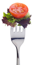 Salad on Fork