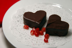 Plated Brownie Hearts