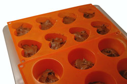 Brownie Batter in Muffin Pans