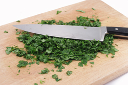 Chopping Cilantro