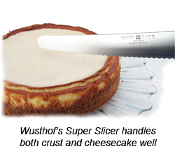 Cheesecake being sliced