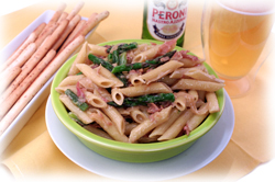 Penne  with Asparagus and Prosciutto