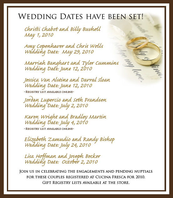 Bridal Registry