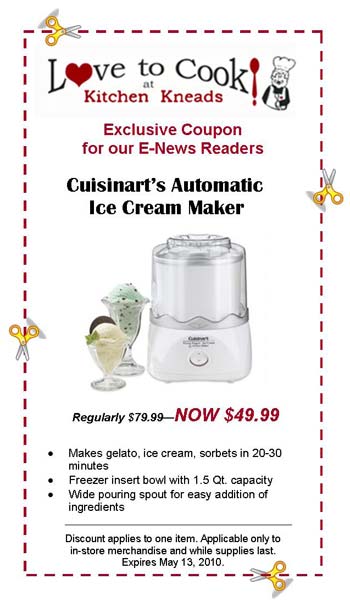 Coupon for Ice Cream Maker