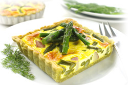 Chunky Potato  and Asparagus Tart