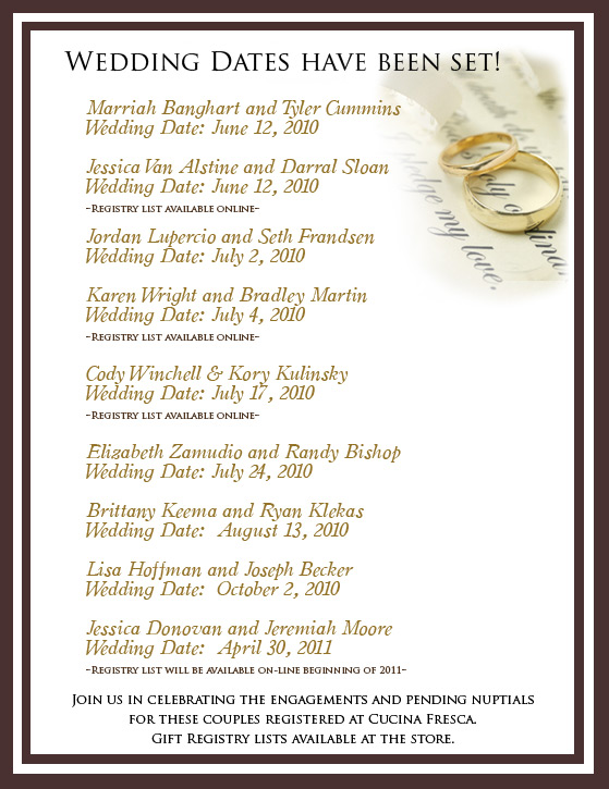 Bridal Registry