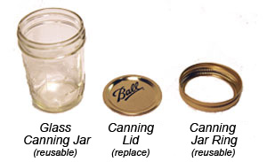 Glass Canning Jar Set