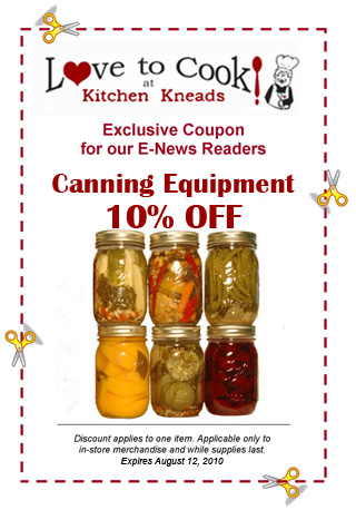 Canning Equipment Coupon