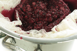Straining Berries for Juice