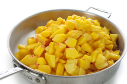 Cooking Peaches in a Skillet