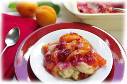 Apricot Raspberry Cobbler