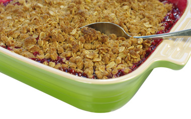 Plum Crisp in  Baking Dish