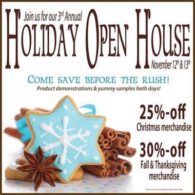 Holiday Open House - Nov 12 & 13