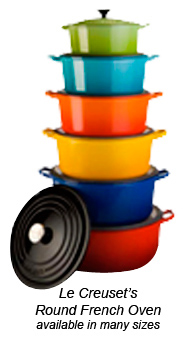 Tower of Le Creuset's Round French Oven