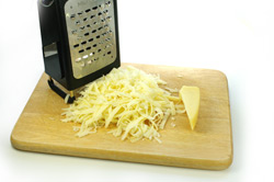 Grating Gruyere Cheese