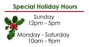 Holiday Hours