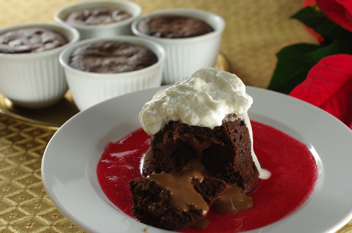 Served Chocolate Lava Cakes