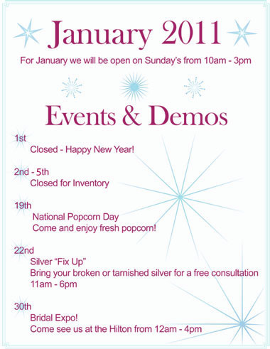 January 2011 Events