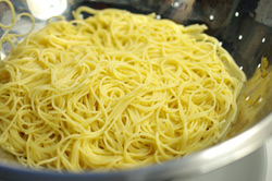 Draining Pasta