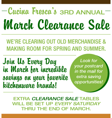 March Clearance Sale