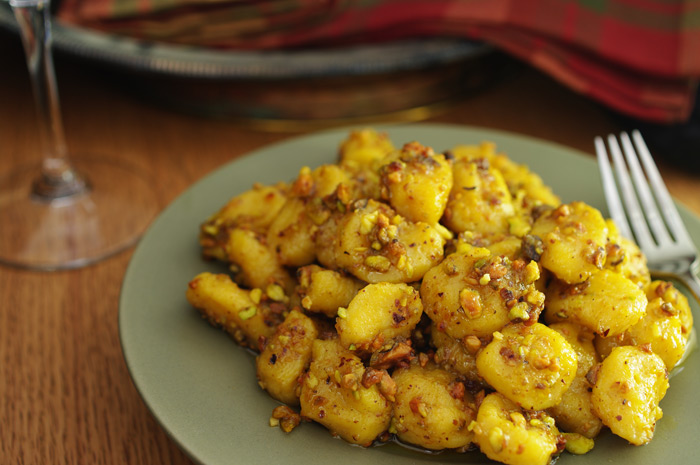 Squash Gnocchi Served