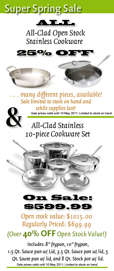 All-Clad Spring Sale - details below
