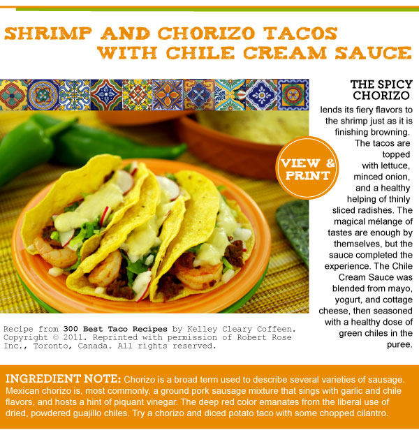 Recipe: Shrimp and Chorizo Tacos