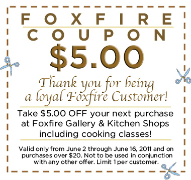 $5.00 Foxfire Coupon