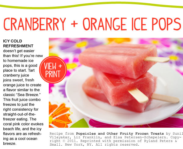 Cranberry Orange Pops