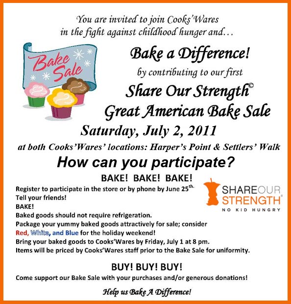 Bake Sale 7-2011