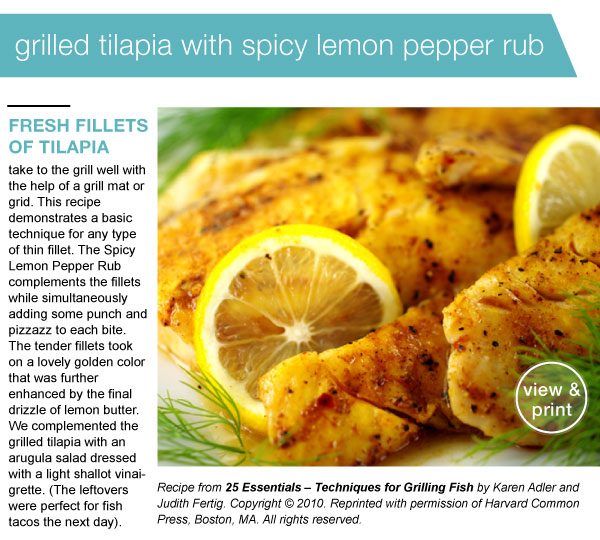 RECIPE: Grilled Tilapia with Spicy Lemon Pepper Rub