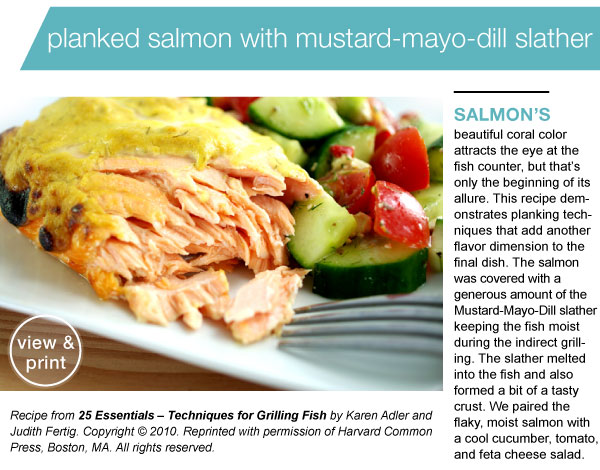 RECIPE: Planked Salmon with Mustard-mayo-dill Slather