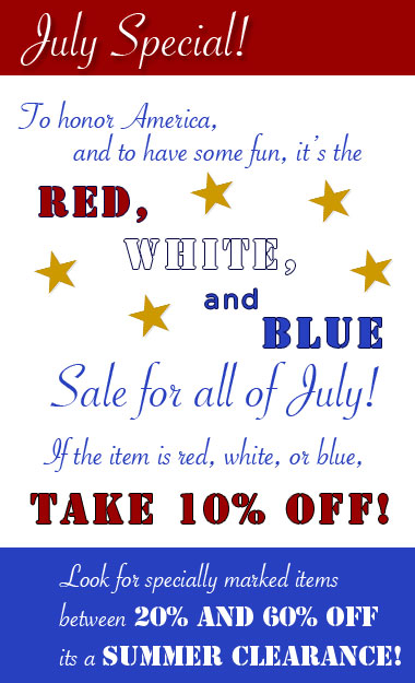 Red, White and Blue Sale