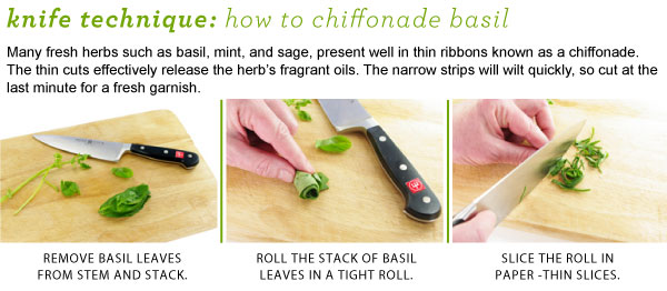 Knife Technique: How to Chiffonade Basil