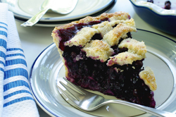 Lattice-Top Blueberry Pie
