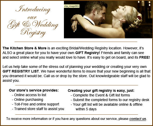 Gift and Wedding Registry